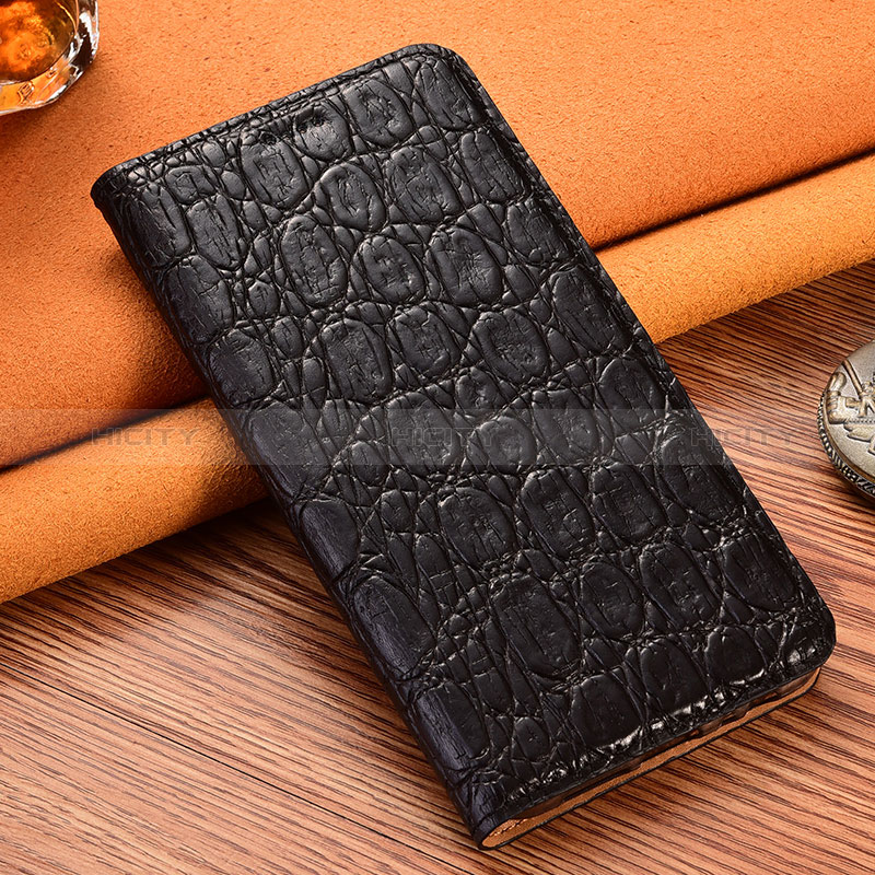 Handytasche Stand Schutzhülle Flip Leder Hülle H16P für Xiaomi Redmi 9 Prime India Schwarz Plus