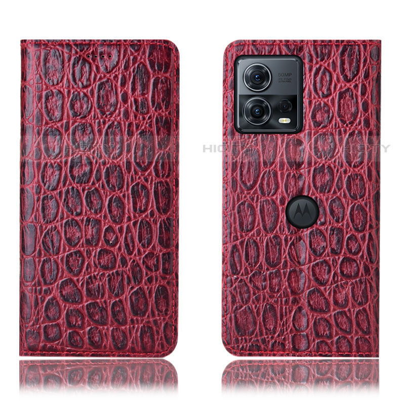 Handytasche Stand Schutzhülle Flip Leder Hülle H18P für Motorola Moto Edge S30 Pro 5G Rot Plus