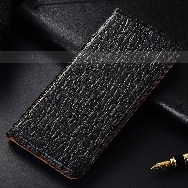 Handytasche Stand Schutzhülle Flip Leder Hülle H18P für Oppo A11s Schwarz