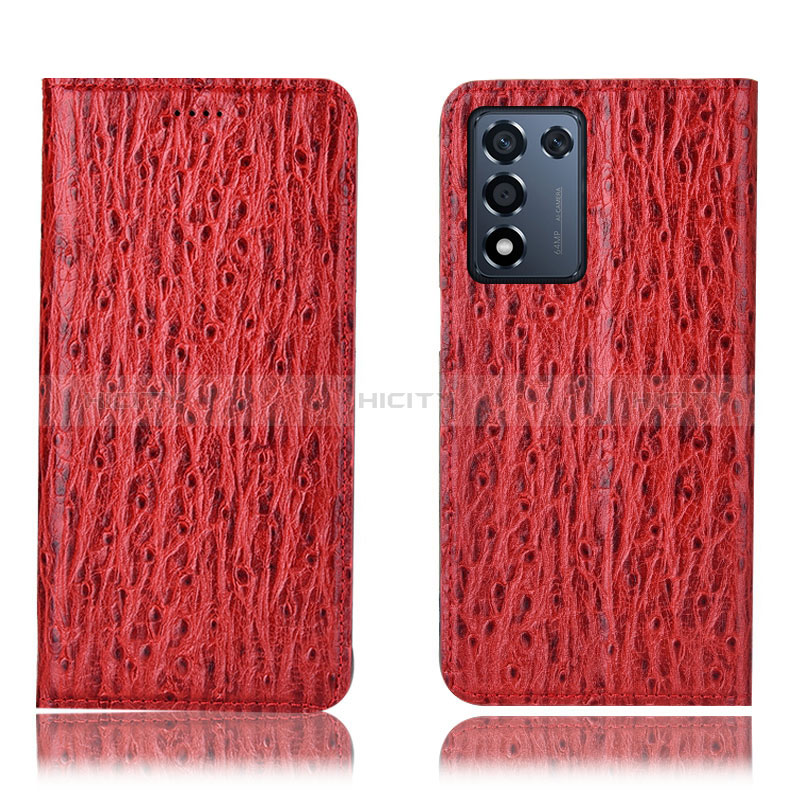 Handytasche Stand Schutzhülle Flip Leder Hülle H18P für Oppo K9S 5G Rot