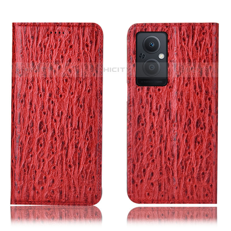 Handytasche Stand Schutzhülle Flip Leder Hülle H18P für Oppo Reno7 Z 5G Rot