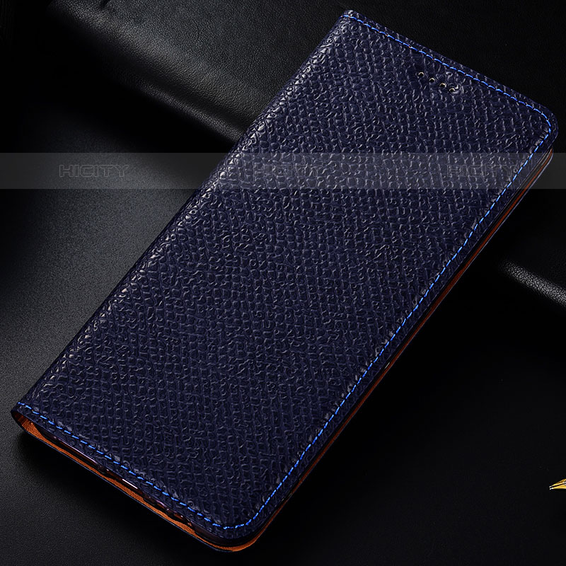 Handytasche Stand Schutzhülle Flip Leder Hülle H18P für Samsung Galaxy A03 Blau Plus