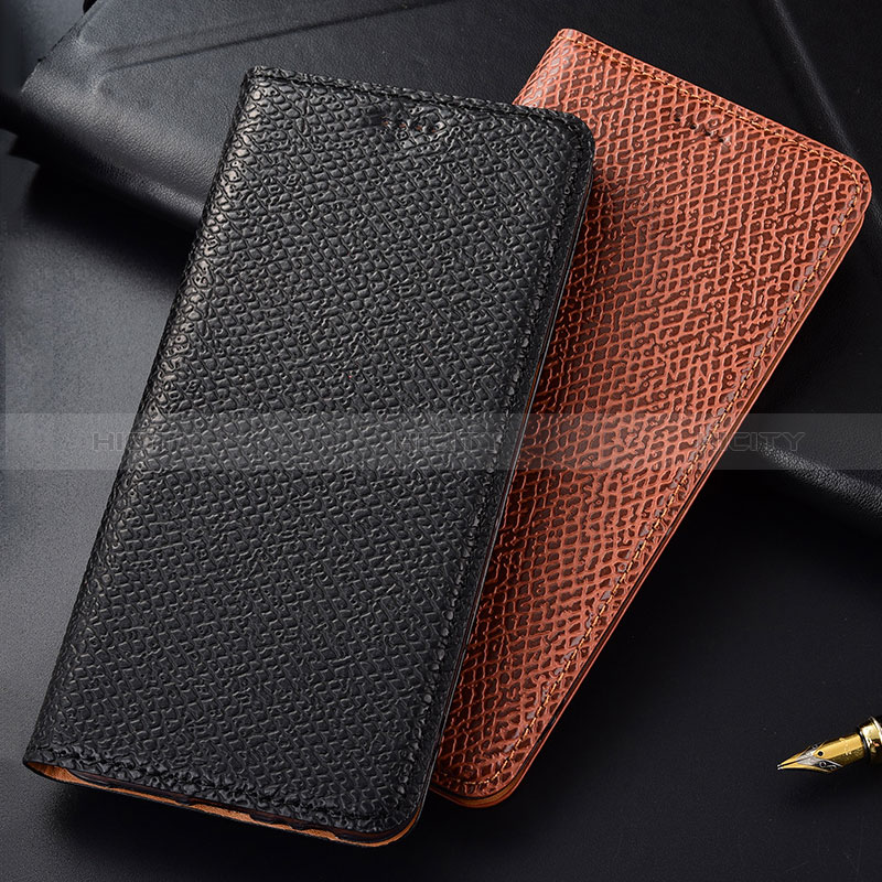 Handytasche Stand Schutzhülle Flip Leder Hülle H18P für Samsung Galaxy A12 Nacho groß