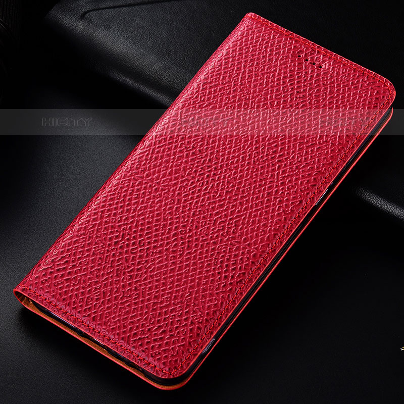 Handytasche Stand Schutzhülle Flip Leder Hülle H18P für Samsung Galaxy M01s Rot Plus