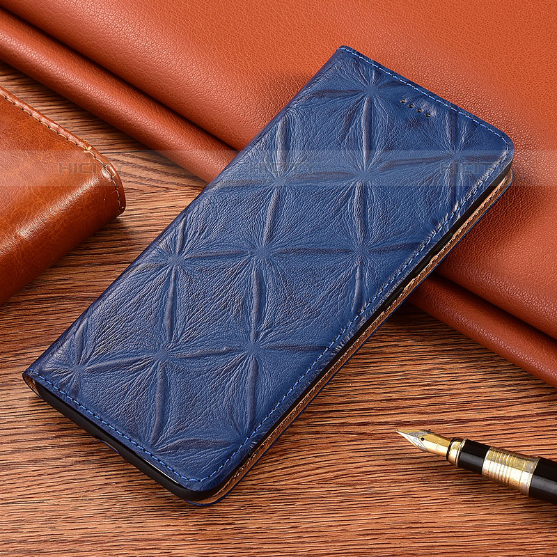 Handytasche Stand Schutzhülle Flip Leder Hülle H19P für Oppo A53s Blau