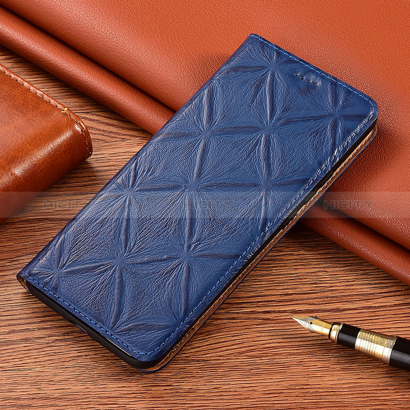 Handytasche Stand Schutzhülle Flip Leder Hülle H19P für Xiaomi Redmi 9C NFC Blau