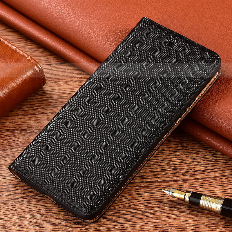 Handytasche Stand Schutzhülle Flip Leder Hülle H20P für Oppo A16s Schwarz Plus