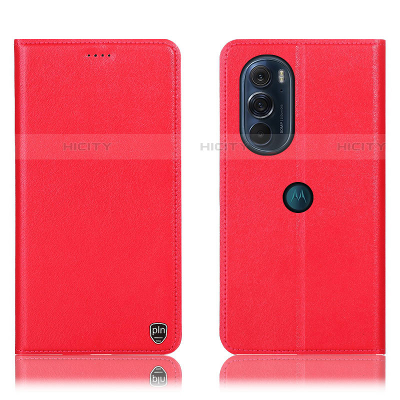 Handytasche Stand Schutzhülle Flip Leder Hülle H21P für Motorola Moto Edge Plus (2022) 5G Rot