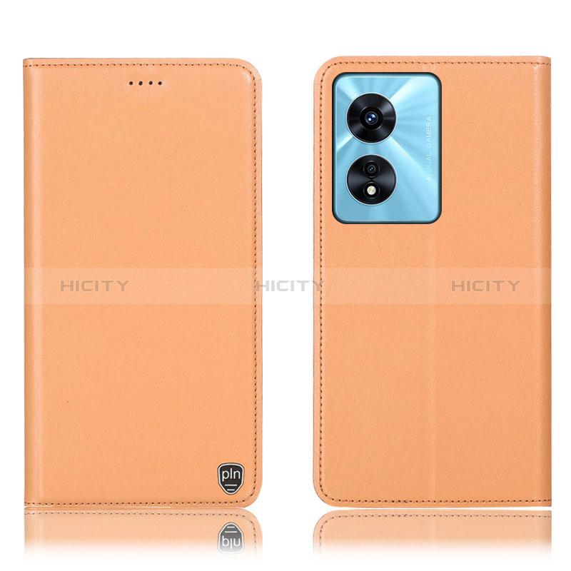 Handytasche Stand Schutzhülle Flip Leder Hülle H21P für Oppo A1 5G Orange