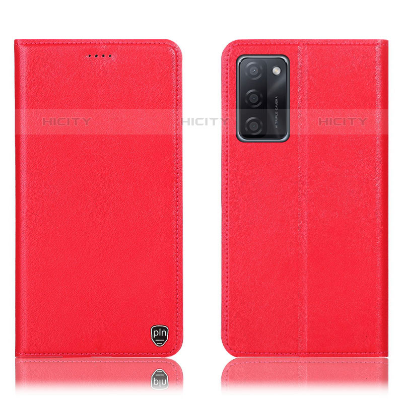 Handytasche Stand Schutzhülle Flip Leder Hülle H21P für Oppo A55S 5G Rot