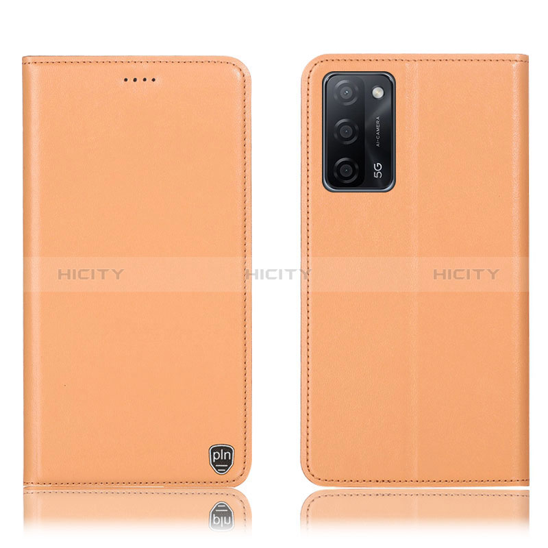 Handytasche Stand Schutzhülle Flip Leder Hülle H21P für Oppo A56 5G Orange