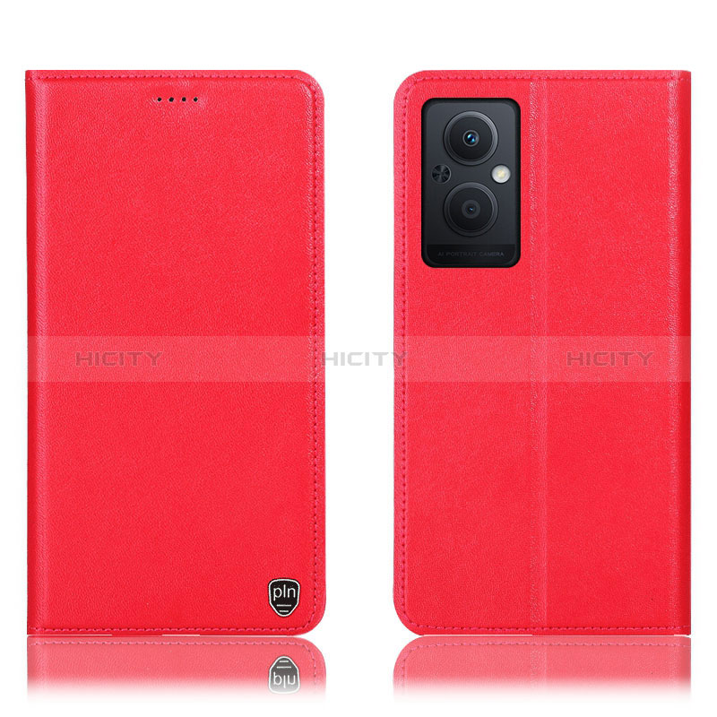 Handytasche Stand Schutzhülle Flip Leder Hülle H21P für Oppo A96 5G Rot