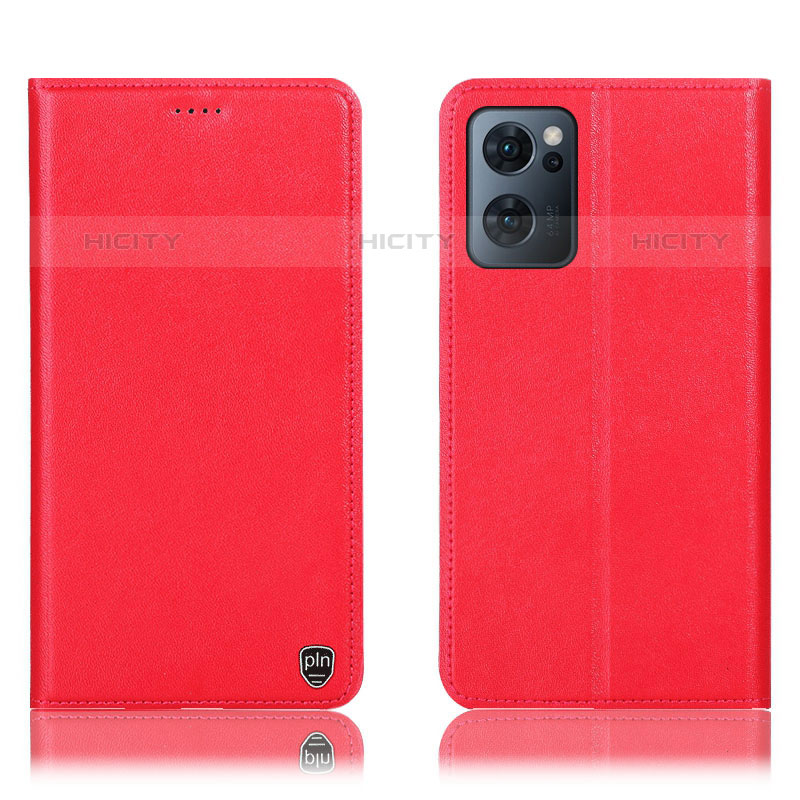 Handytasche Stand Schutzhülle Flip Leder Hülle H21P für Oppo Reno7 5G Rot