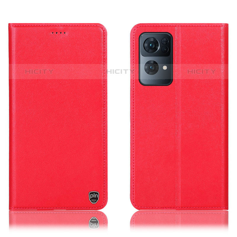 Handytasche Stand Schutzhülle Flip Leder Hülle H21P für Oppo Reno7 Pro 5G Rot Plus