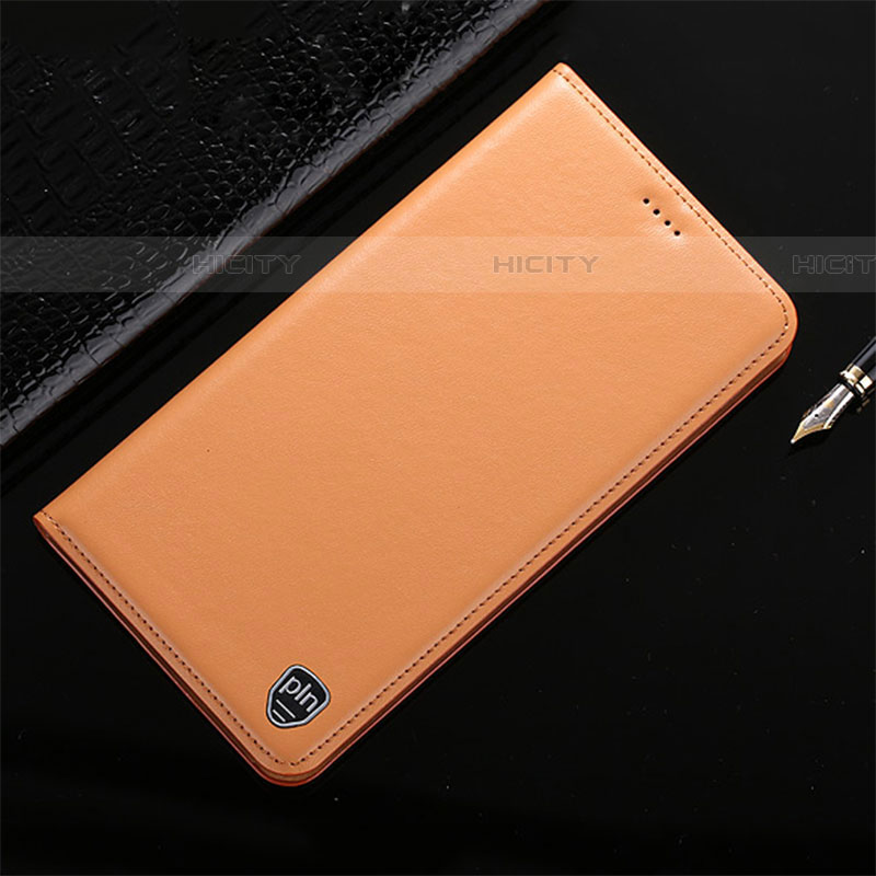 Handytasche Stand Schutzhülle Flip Leder Hülle H21P für Samsung Galaxy A52 4G Orange