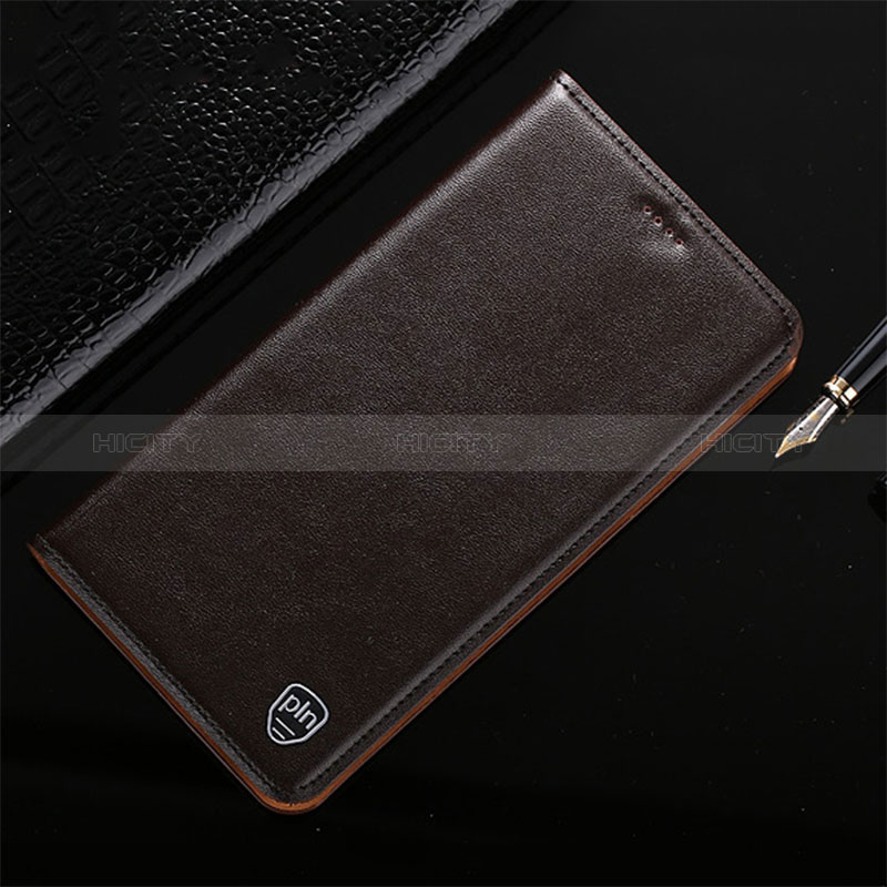 Handytasche Stand Schutzhülle Flip Leder Hülle H21P für Samsung Galaxy Note 10 Plus 5G Braun