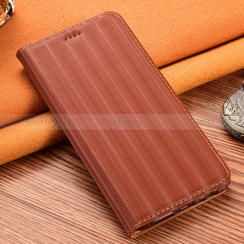 Handytasche Stand Schutzhülle Flip Leder Hülle H23P für Xiaomi Redmi Note 9 Braun Plus