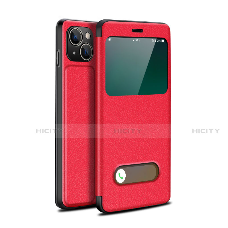 Handytasche Stand Schutzhülle Flip Leder Hülle H24 für Apple iPhone 13 Rot