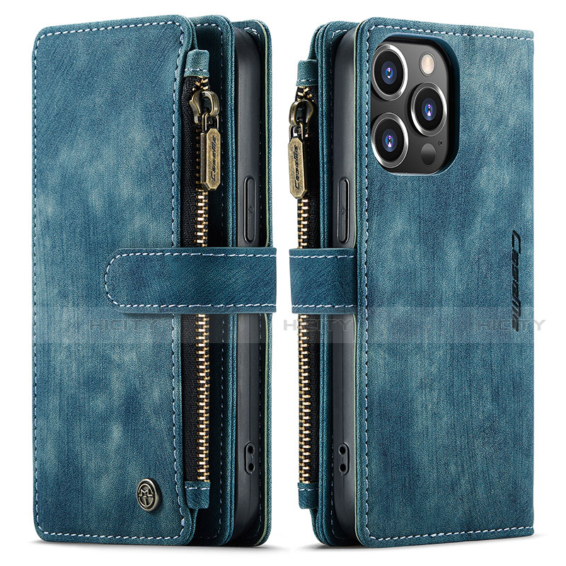 Handytasche Stand Schutzhülle Flip Leder Hülle H27 für Apple iPhone 13 Pro Blau