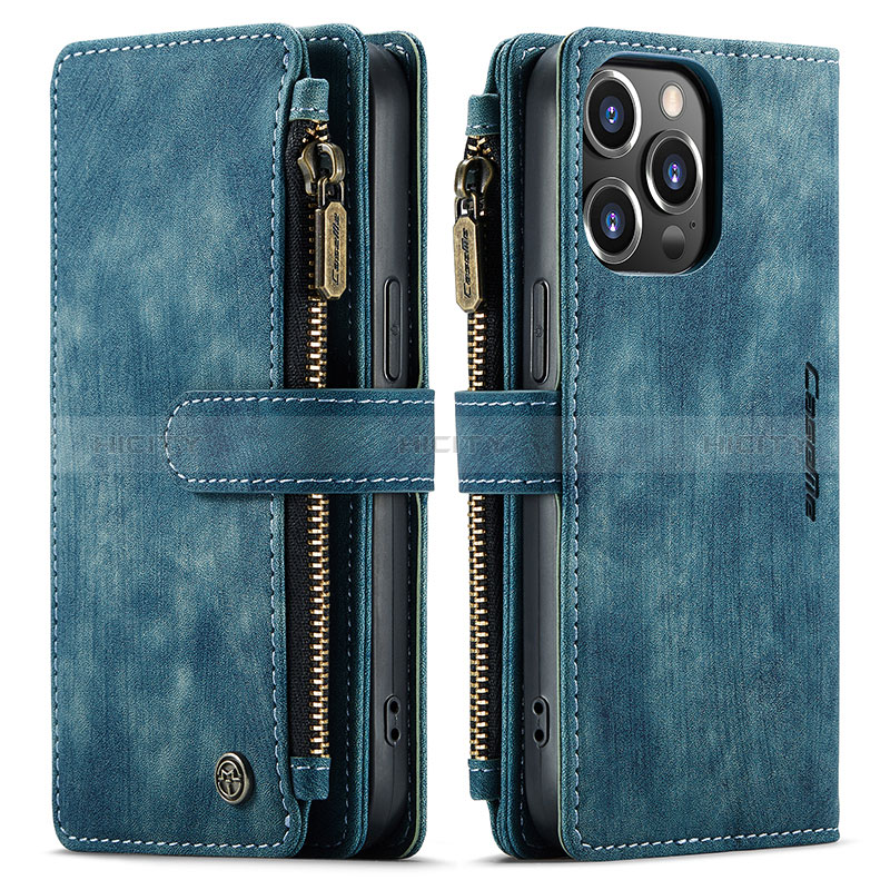 Handytasche Stand Schutzhülle Flip Leder Hülle H27 für Apple iPhone 14 Pro Blau Plus