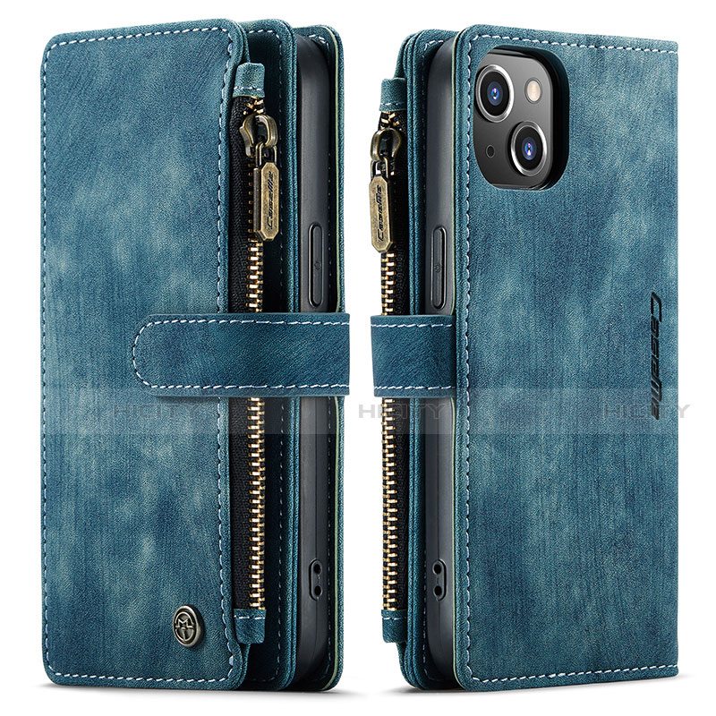 Handytasche Stand Schutzhülle Flip Leder Hülle H28 für Apple iPhone 13 Blau