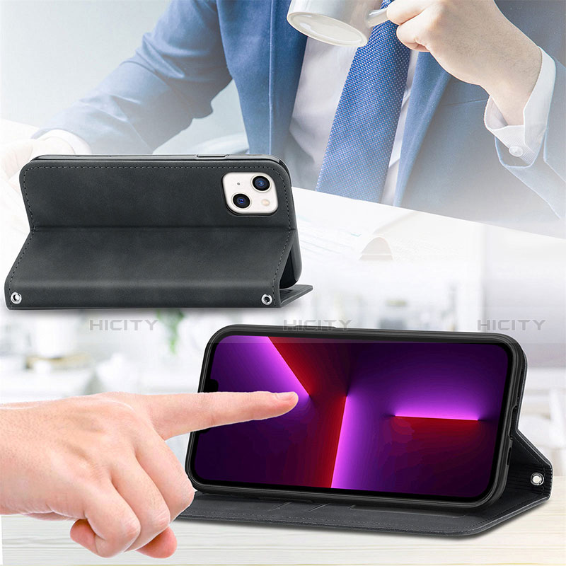 Handytasche Stand Schutzhülle Flip Leder Hülle H30 für Apple iPhone 14 Plus groß