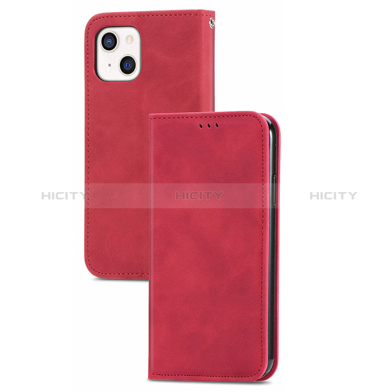 Handytasche Stand Schutzhülle Flip Leder Hülle H30 für Apple iPhone 15 Plus Rot