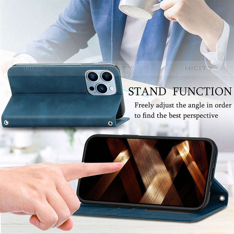 Handytasche Stand Schutzhülle Flip Leder Hülle H30 für Apple iPhone 16 Pro Max groß