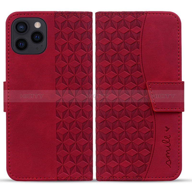 Handytasche Stand Schutzhülle Flip Leder Hülle HF1 für Apple iPhone 15 Pro Rot Plus