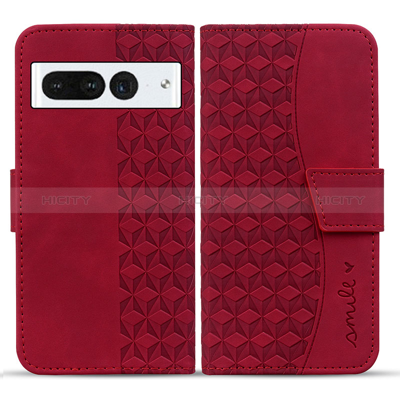 Handytasche Stand Schutzhülle Flip Leder Hülle HF1 für Google Pixel 7 Pro 5G Rot