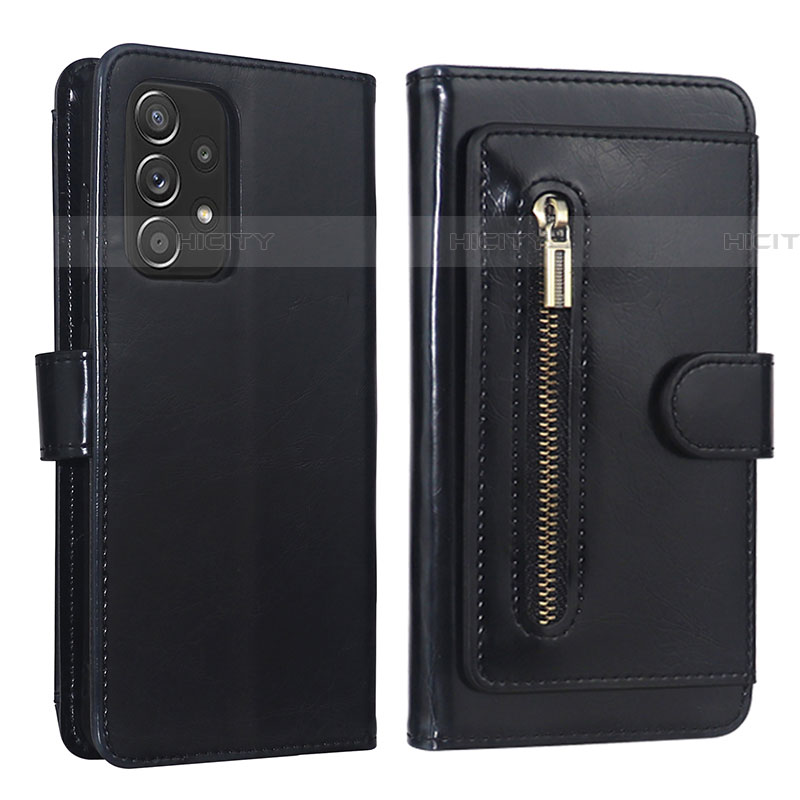 Handytasche Stand Schutzhülle Flip Leder Hülle JDK für Samsung Galaxy A52 4G Schwarz