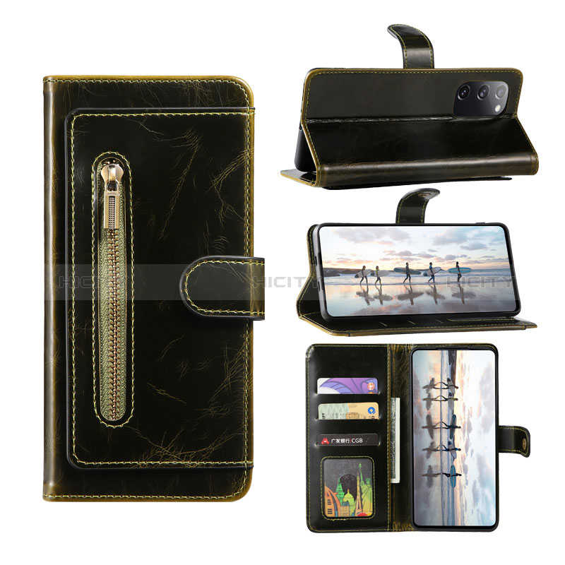 Handytasche Stand Schutzhülle Flip Leder Hülle JDK für Samsung Galaxy S20 FE 4G Grün Plus