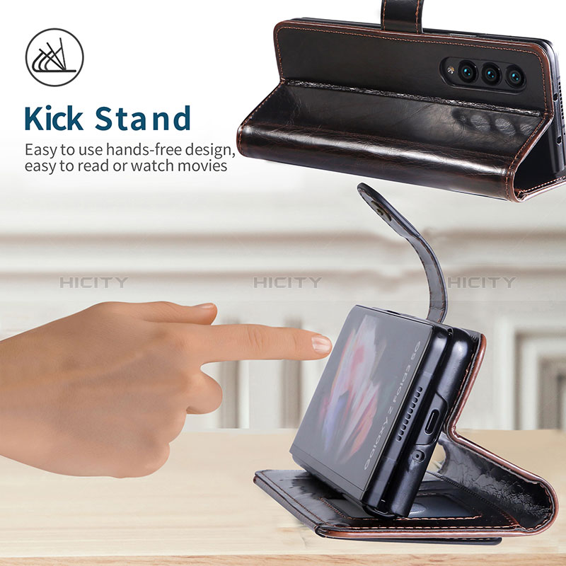 Handytasche Stand Schutzhülle Flip Leder Hülle JDK für Samsung Galaxy Z Fold3 5G