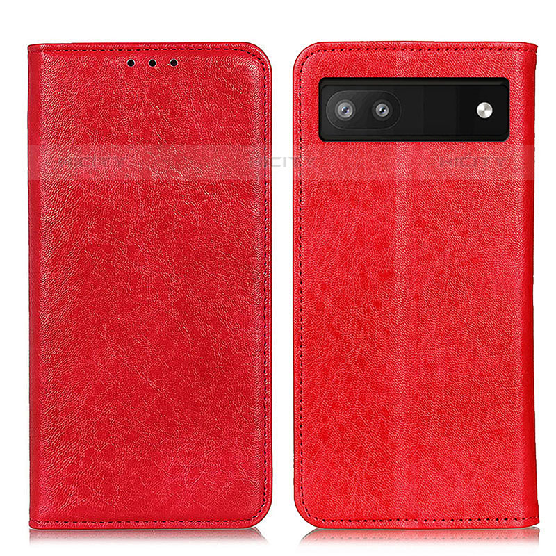 Handytasche Stand Schutzhülle Flip Leder Hülle K01Z für Google Pixel 6a 5G Rot Plus