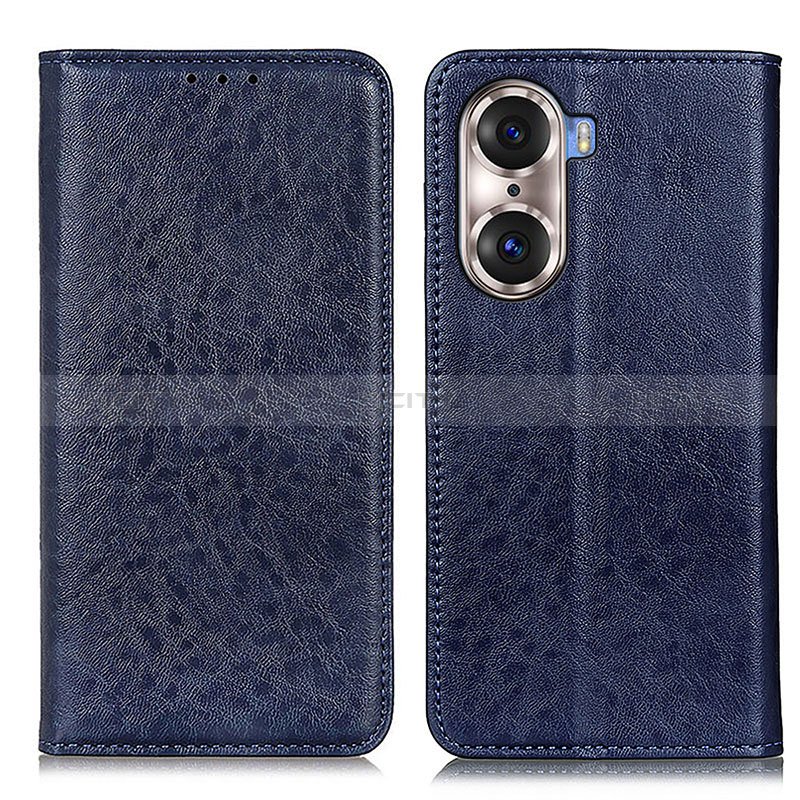 Handytasche Stand Schutzhülle Flip Leder Hülle K01Z für Huawei Honor 60 5G Blau Plus