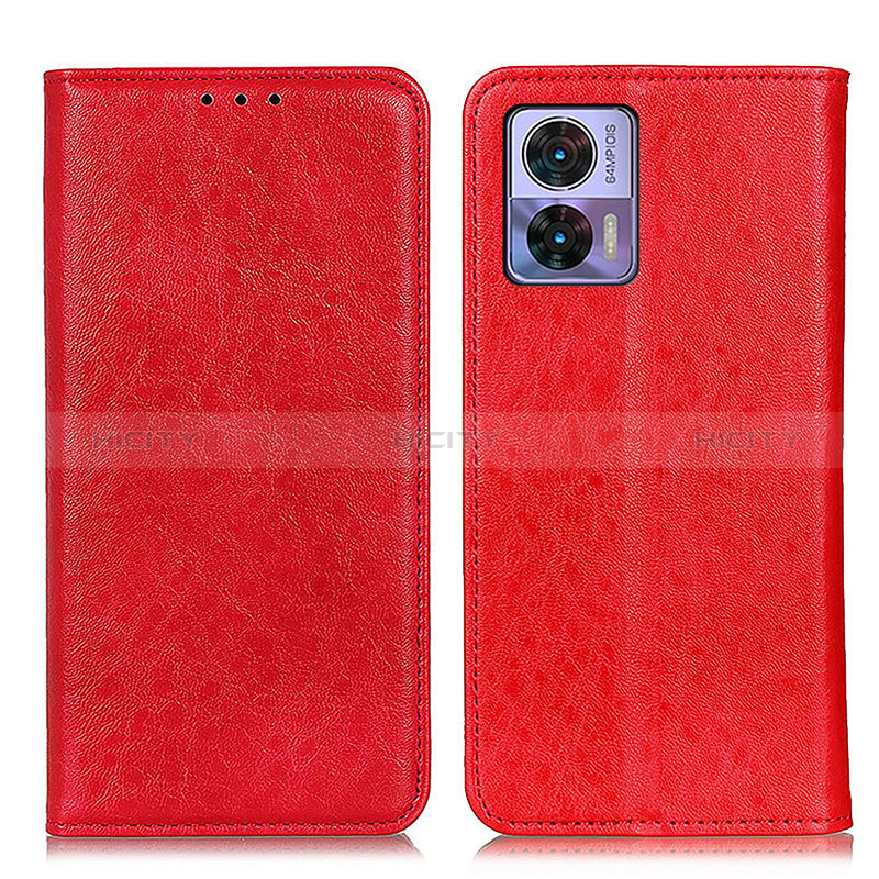 Handytasche Stand Schutzhülle Flip Leder Hülle K01Z für Motorola Moto Edge 30 Lite 5G Rot