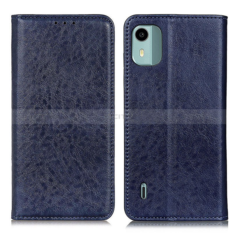 Handytasche Stand Schutzhülle Flip Leder Hülle K01Z für Nokia C12 Blau