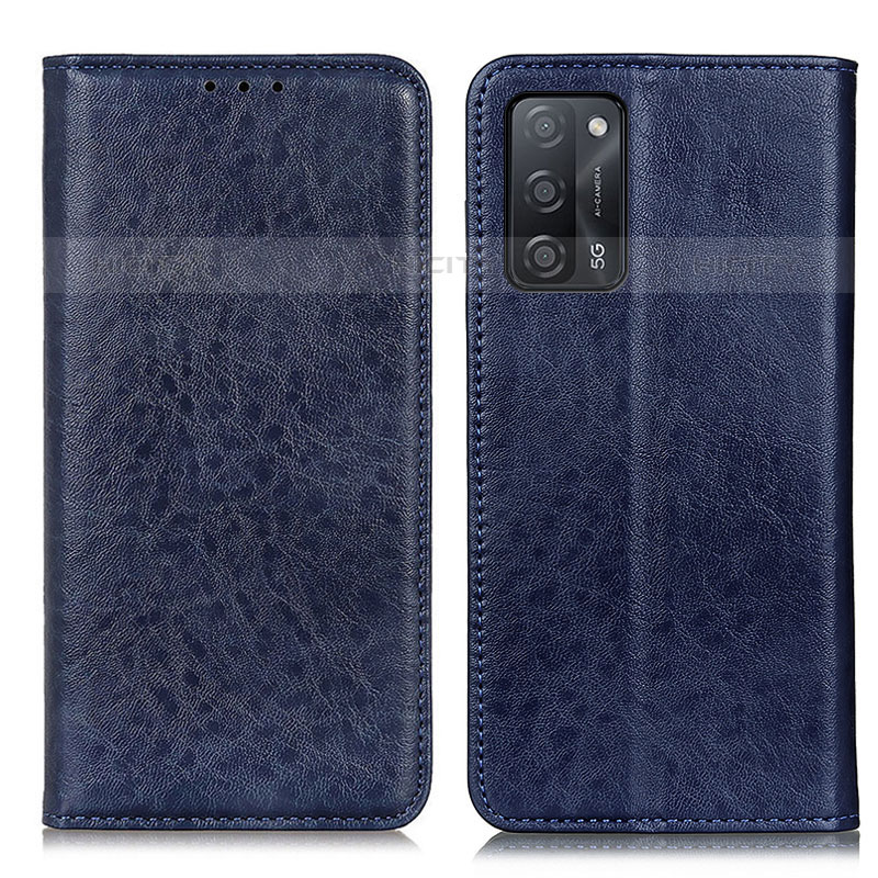 Handytasche Stand Schutzhülle Flip Leder Hülle K01Z für Oppo A53s 5G Blau Plus