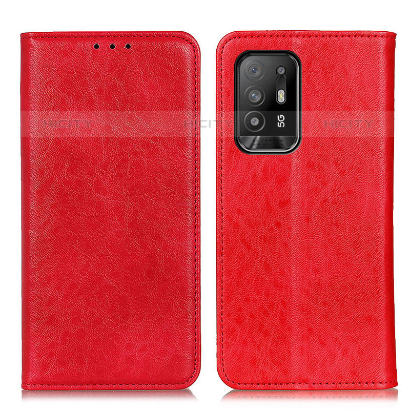 Handytasche Stand Schutzhülle Flip Leder Hülle K01Z für Oppo F19 Pro+ Plus 5G Rot Plus