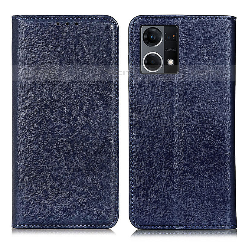 Handytasche Stand Schutzhülle Flip Leder Hülle K01Z für Oppo F21s Pro 4G Blau