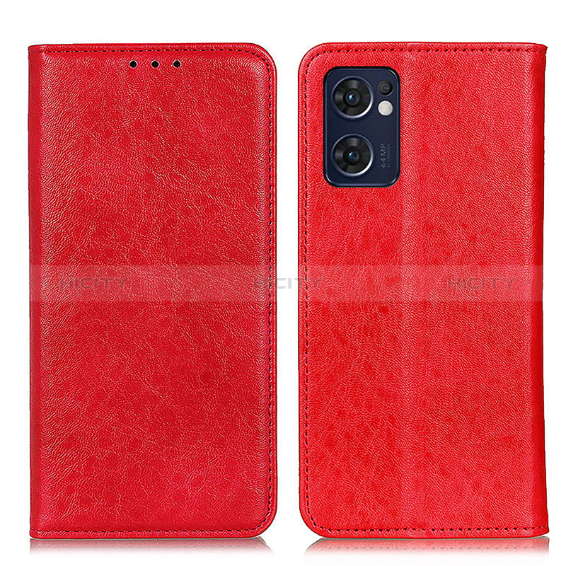 Handytasche Stand Schutzhülle Flip Leder Hülle K01Z für Oppo Find X5 Lite 5G Rot