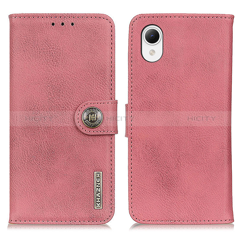 Handytasche Stand Schutzhülle Flip Leder Hülle K01Z für Samsung Galaxy A23e 5G Rosa Plus