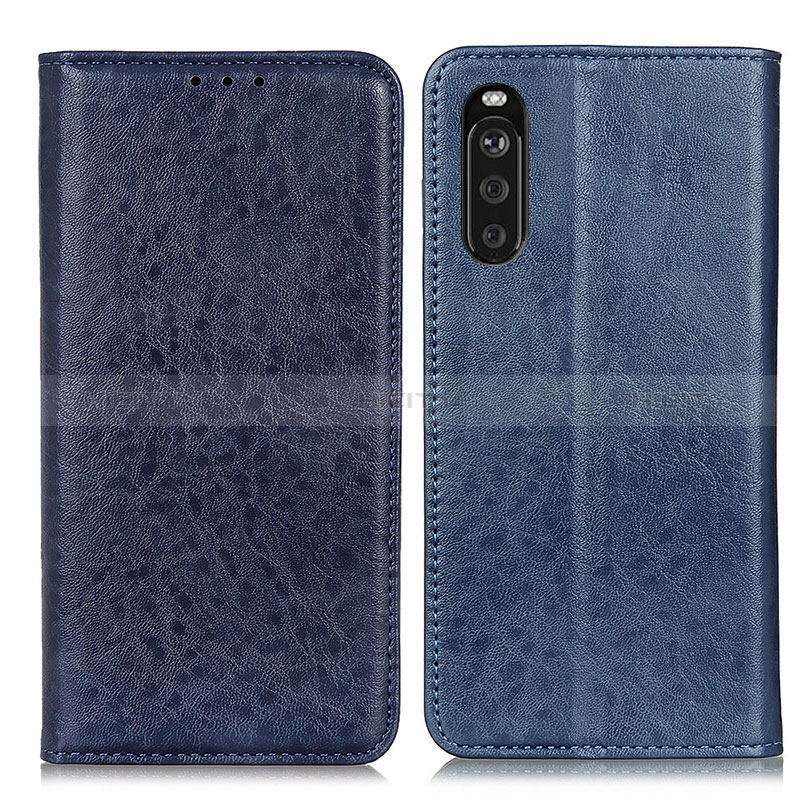 Handytasche Stand Schutzhülle Flip Leder Hülle K01Z für Sony Xperia 10 III Blau