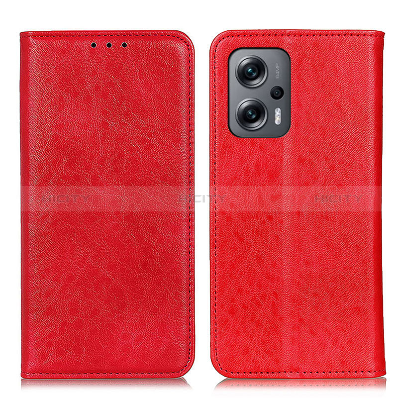 Handytasche Stand Schutzhülle Flip Leder Hülle K01Z für Xiaomi Redmi K50i 5G Rot