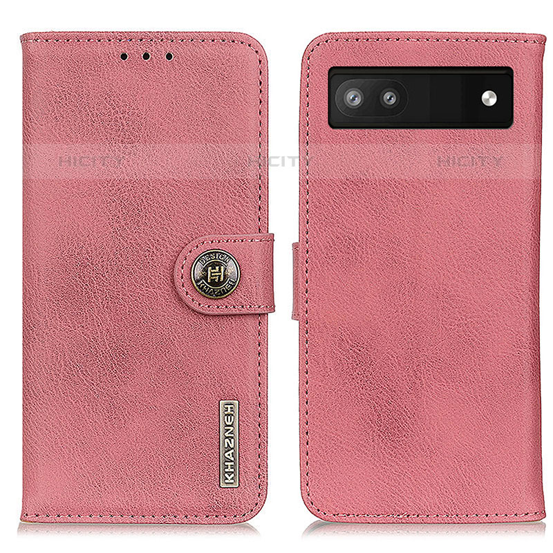 Handytasche Stand Schutzhülle Flip Leder Hülle K02Z für Google Pixel 6a 5G Rosa Plus