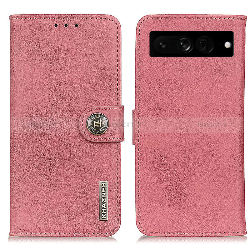 Handytasche Stand Schutzhülle Flip Leder Hülle K02Z für Google Pixel 7 Pro 5G Rosa Plus