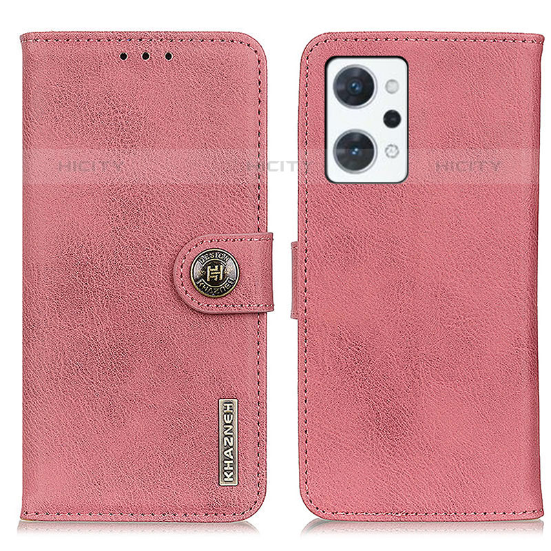 Handytasche Stand Schutzhülle Flip Leder Hülle K02Z für Oppo Reno7 A Rosa Plus