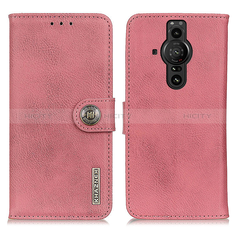 Handytasche Stand Schutzhülle Flip Leder Hülle K02Z für Sony Xperia PRO-I Rosa