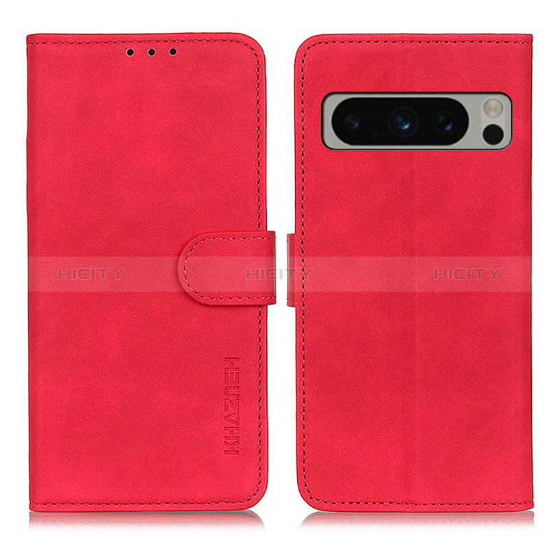 Handytasche Stand Schutzhülle Flip Leder Hülle K03Z für Google Pixel 8 Pro 5G Rot