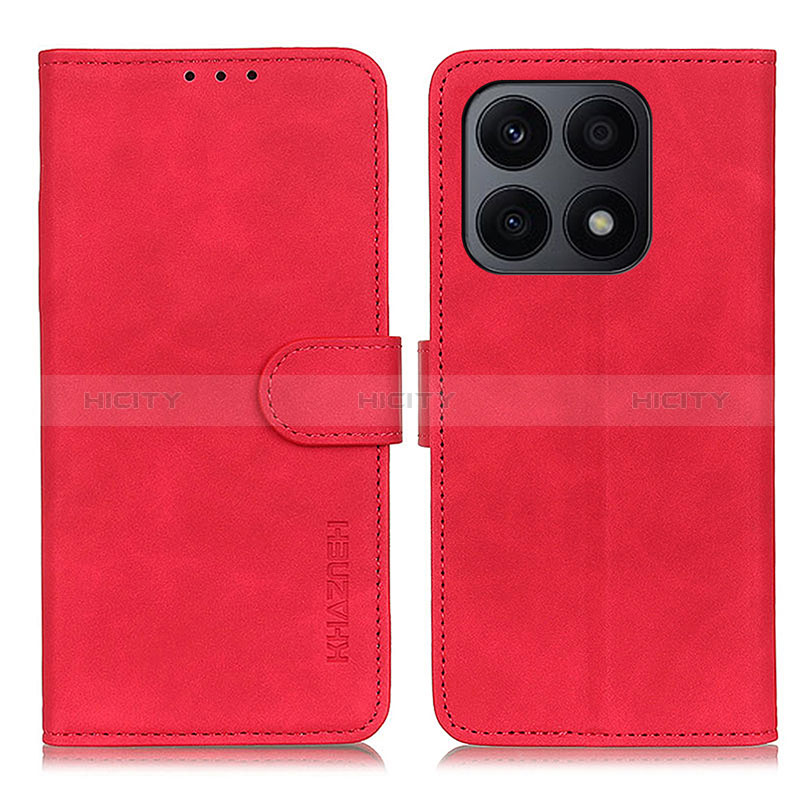 Handytasche Stand Schutzhülle Flip Leder Hülle K03Z für Huawei Honor X8a 4G Rot